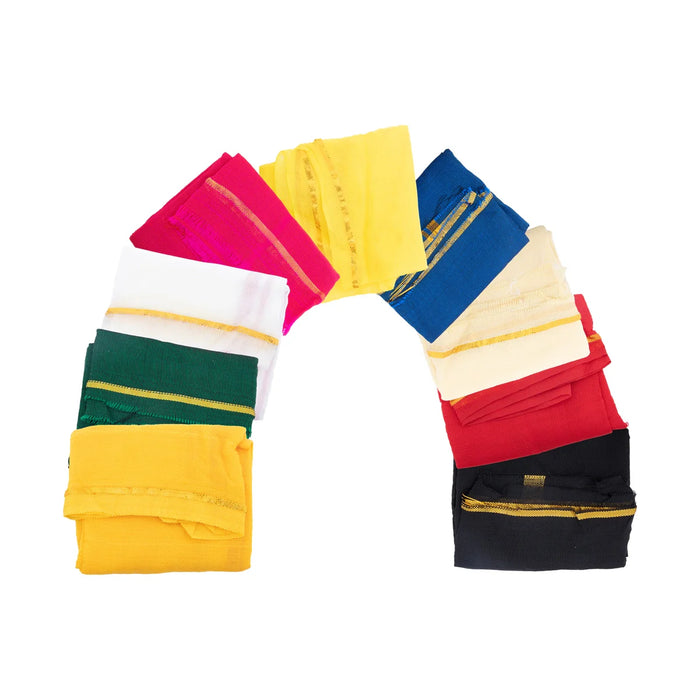 Navagraha Pet - 14 x 40 Inches | Navagraha Pattu/ Navagraha Shanthi Pooja Cloth/ Nine Colour Cloth for Homam