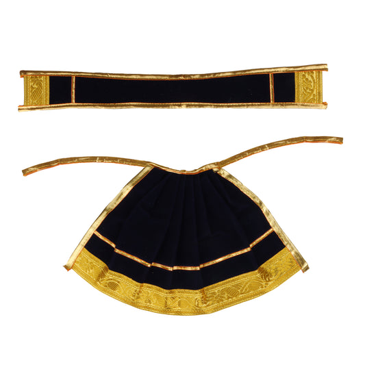 Amman Pavadai - 8 Inch | Velvet Mata Poshak/ Devi Vastra for Deity/ Assorted Colour - Devi Dress
