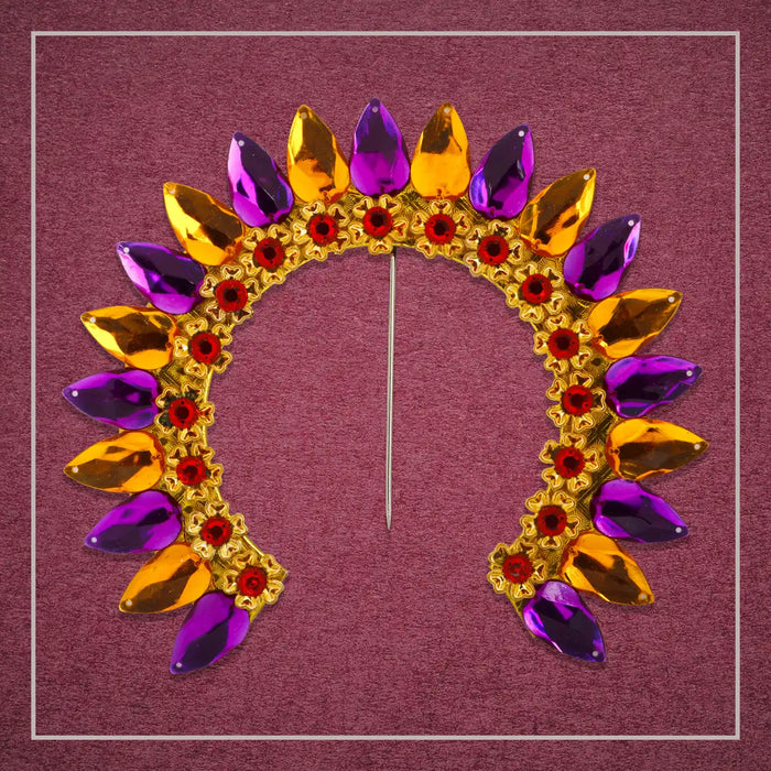 Stone Arch - 6 x 7 Inches | Artificial Flower Arch/ Hair Accessories for Deity