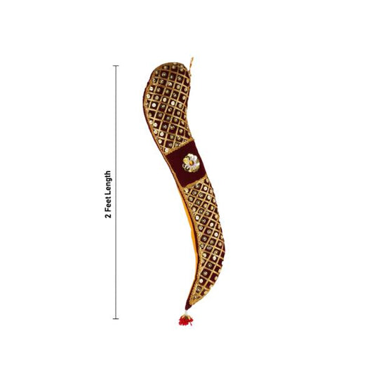 Vagamalai - 2 Feet Maroon | Deity Shoulder Decor/ Varalakshmi Decor - Neck & Body Accessories