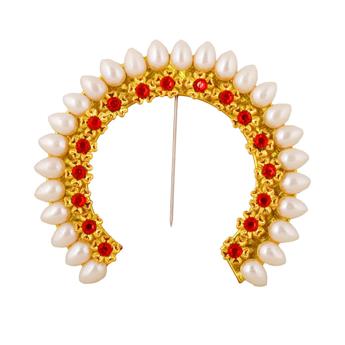 Artificial Flower Arch | Stone Arch/ Moti Arch/ Jewellery for Deity/ Assorted Colour and Design
