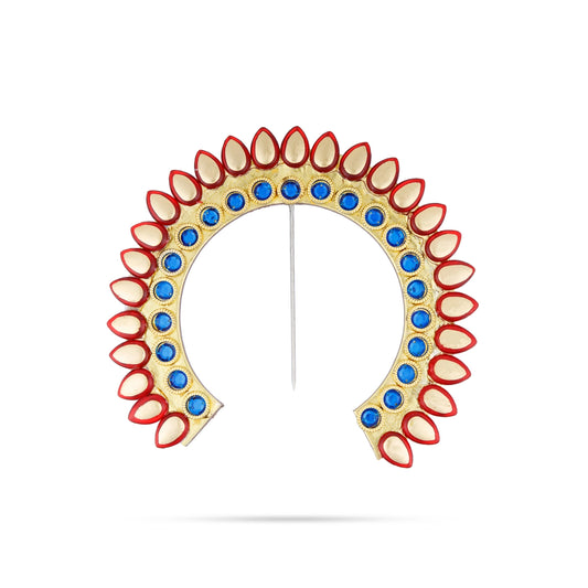 Hair Arch - 5 x 6 Inches | Stone Arch/ Hair Accessory/ Multicolour Stone Jewellery for Deity - Head & Face Accessories