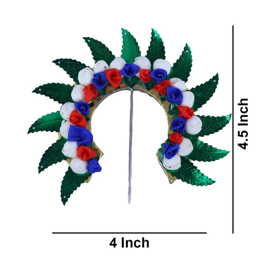 Hair Arch - 4.5 x 4 Inches | Malli Arch/ Artificial Flower Arch/ Hair Acessories for Deity - Head & Face Accessories