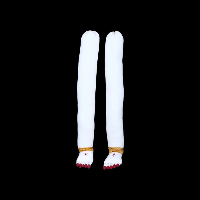 Amman Hands & Legs Set - 15 x 1.5 Inches | Cloth Hastham Patham/ Laxmi Hand & Leg for Deity