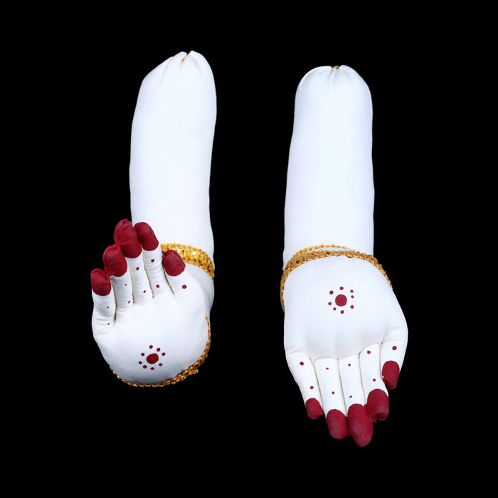 Amman Hands & Legs Set - 15 x 1.5 Inches | Cloth Hastham Patham/ Laxmi Hand & Leg for Deity