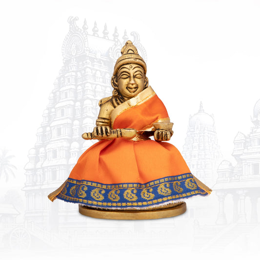 Amman Pavadai - 3 x 6 Inches | Satin Apoorva Devi Vastra/ Mata Dress/ Jari Border Mata Poshak for Deity - Devi Dress