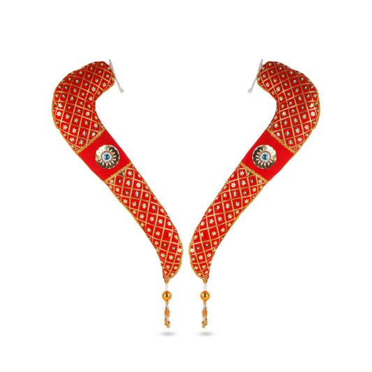 Vagamalai - 2 Feet Red | Deity Shoulder Decor/ Varalakshmi Decor - Neck & Body Accessories
