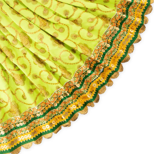 Amman Pavadai - 10 x 18 Inches | Mata Dress/ Devi Vastra/ Mata Poshak for Deity/ Assorted Colour - Devi Dress