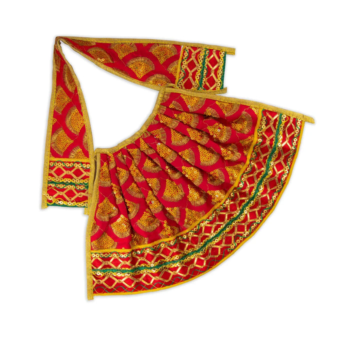 Amman Pavadai - 8 x 15 Inches | Mata Dress/ Devi Vastra/ Mata Poshak for Deity/ Assorted Colours