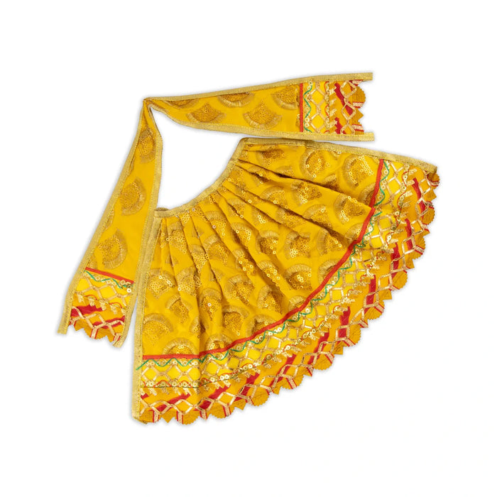 Amman Pavadai - 8 x 15 Inches | Mata Dress/ Devi Vastra/ Mata Poshak for Deity/ Assorted Colours