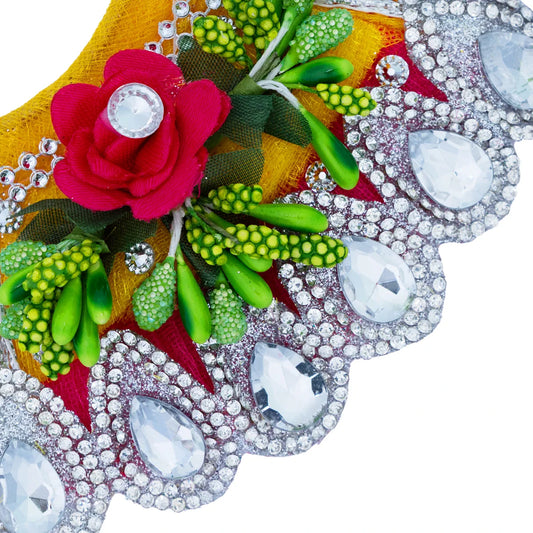 Amman Pavadai - 2 Inches | Mata Dress /Lehenga Patka / Devi Vastra / Mata Poshak for Deity - Devi Dress