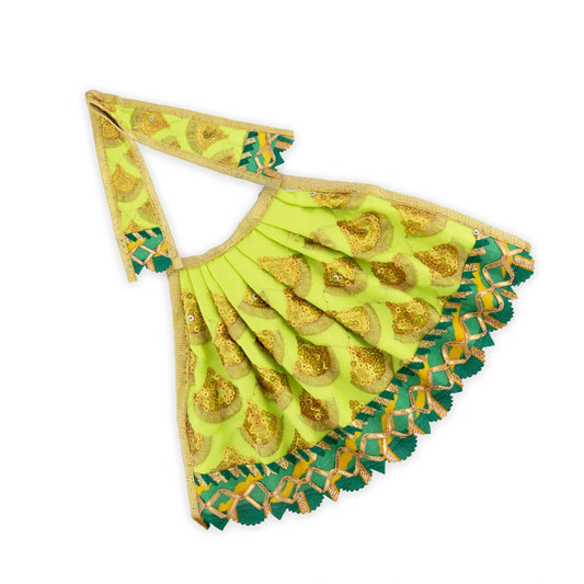 Amman Pavadai - 5 x 9 Inches | Mata Dress/ Fancy Devi Vastra/ Mata Poshak for Deity Decor - Devi Dress