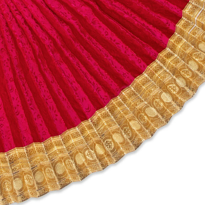 Amman Pavadai - 18 x 28 Inches | Velvet Mata Dress/ Golden Border Devi Vastra/ Mata Poshak for Deity/ Assorted Colours