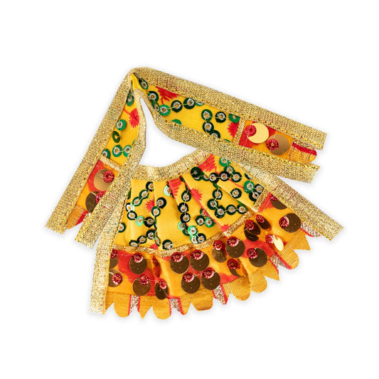 Devi Dress - 2 x 4.5 Inches | Embroidery Design Mata Rani Poshak/ Amman Pavadai for Deity - Devi Dress