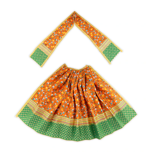 Devi Dress - 10 x 19 Inches | Silk Border Design Mata Dress/ Devi Vastra for Deity - Devi Dress