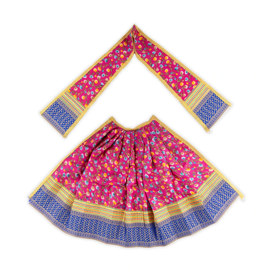 Devi Dress - 10 x 19 Inches | Silk Border Design Mata Dress/ Devi Vastra for Deity - Devi Dress