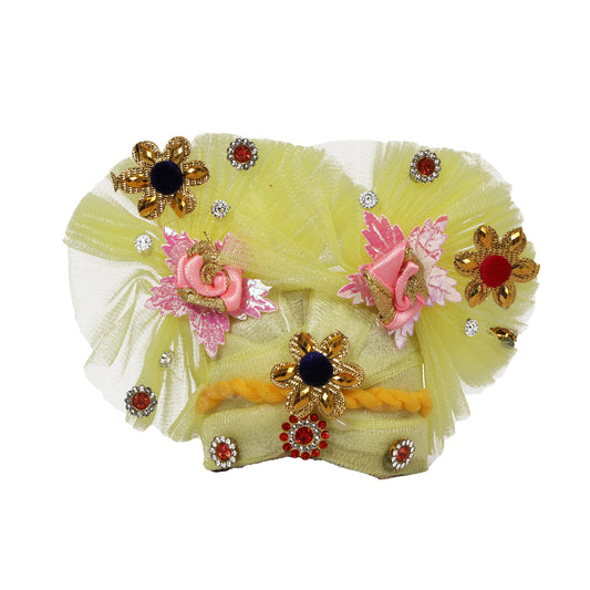 Turban - 4 Inches | Kireedam/ Fancy Mukut/ Pagdi/ Crown for Deity/ Assorted Colour and Design - Head & Face Accessories