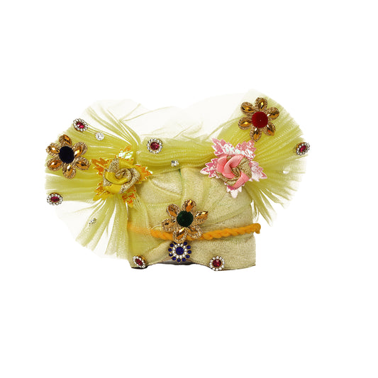 Turban - 3 Inches | Kireedam/ Fancy Mukut/ Pagdi/ Crown for Deity/ Assorted Colour and Design - Head & Face Accessories