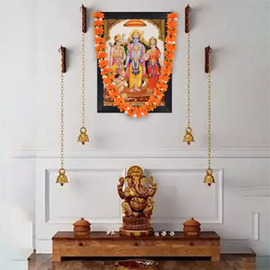 Artificial Flower Garland - 36 Inches | Flower Toran/ Artificial Mala for Photo Frame/ Assorted Design & Colour - Mala