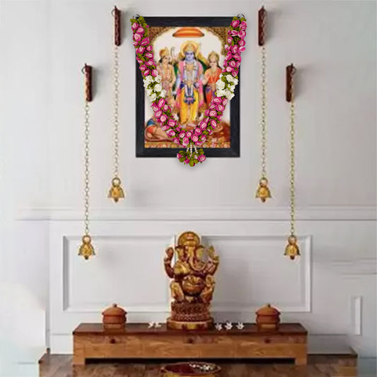Artificial Garland - Rose | Cloth Mala/ Artificial Mala for Photo Frame/ Assorted Design & Colour - Mala