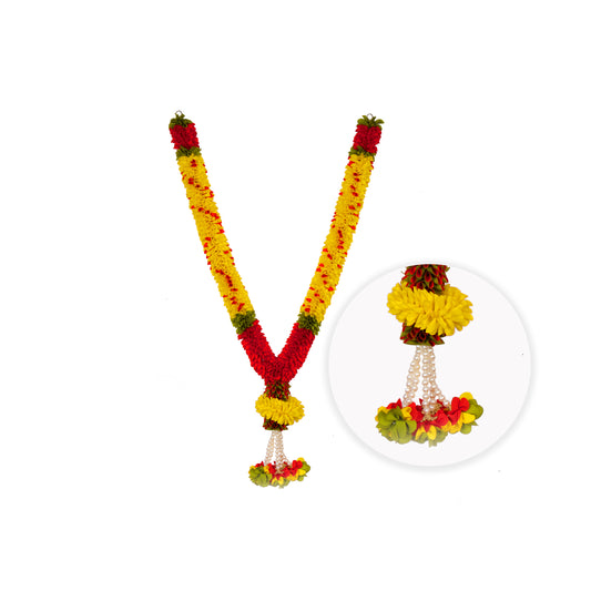 Artificial Garland - Spiral | Cloth Mala/ Artificial Mala for Photo Frame/ Assorted Design & Colour - Mala