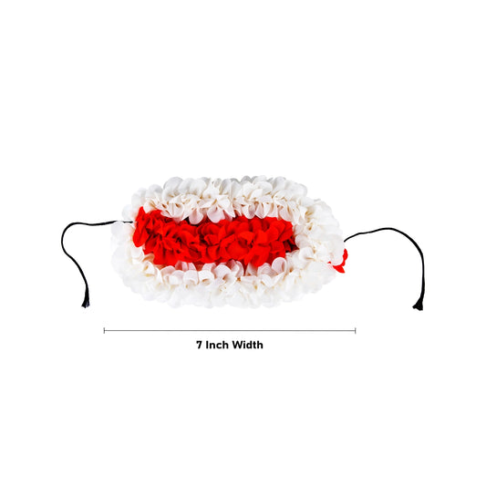 Artificial Gajra - 7 Inches | Cloth Flower/ Artificial Flower/ Artificial Hair Flower for Decoration - Mala