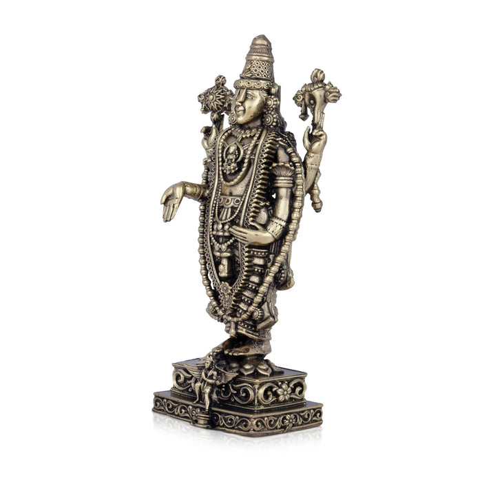 Balaji Murti - 6 x 3 Inches | Brass Idol/ Balaji Idol for Pooja/ 355 Gms Approx