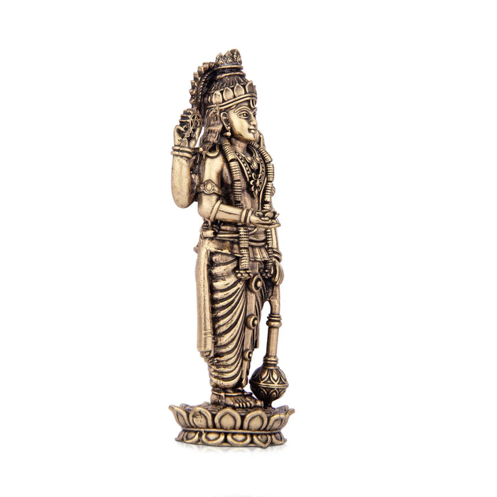 Vishnu Murti - 5 x 2 Inches | Brass Vishnu Idol/ Vishnu Statue for Pooja/ 180 Gms Approx