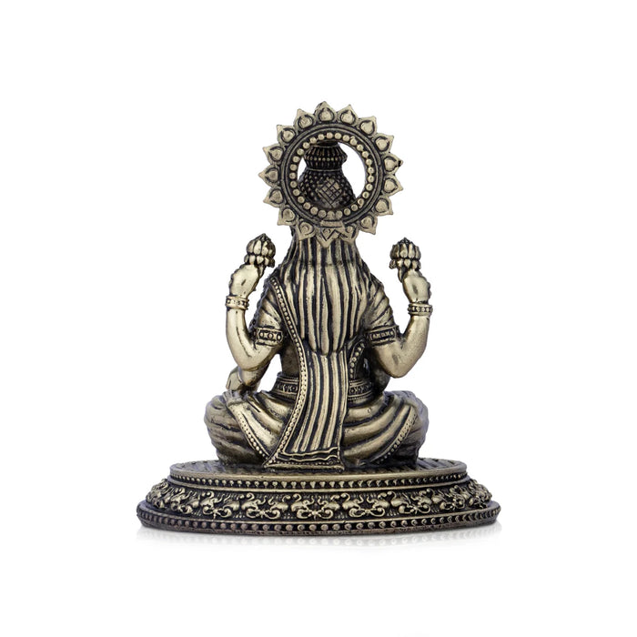 Maha Laxmi Statue - 4 x 3.5 Inches | Sitting Laxmi Statue/ Brass Idol for Pooja/ 240 Gms Approx