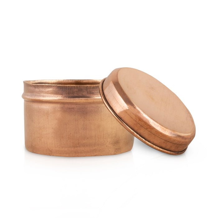 Tiffin Boxes - 2 x 2.75 Inches | Copper Box/ Storage Box for Home/ 68 Gms Approx