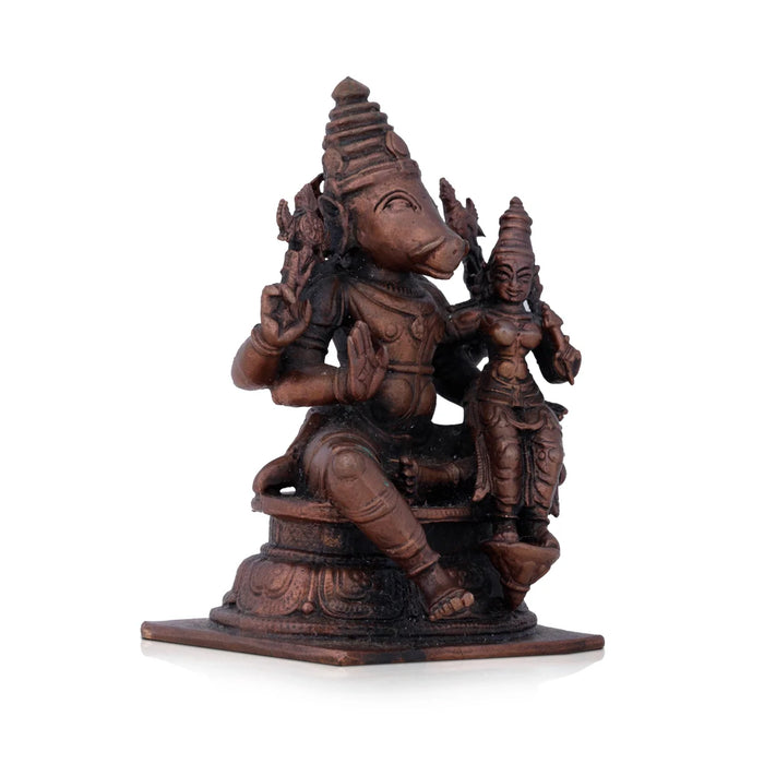 Lakshmi Varaha Swamy - 4 x 1.5 Inches | Copper Idol/ Lakshmi Varahar for Pooja/ 540 Gms Approx