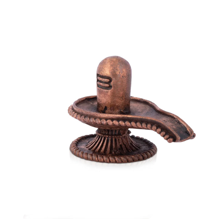 Shiv ling statue - 1.3 x 0.75 Inches | Shiva Statue/ Copper Idol for Pooja/ 65 Gms Approx