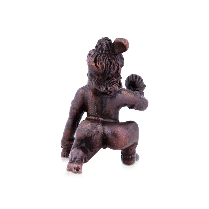 Crawling Krishnan Statue - 1.5 x 1.25 Inches | Copper Idol/ Crawling Krishna Idol for Pooja/ 25 Gms Approx