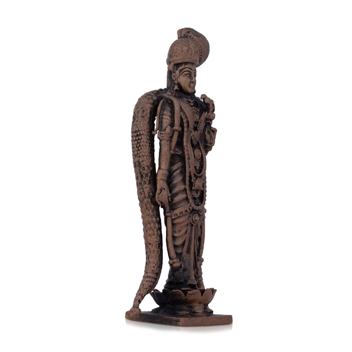 Andal Statue - 4.5 x 2.5 Inches | Copper Idol/ Goda Devi Idol for Pooja/ 275 Gms Approx