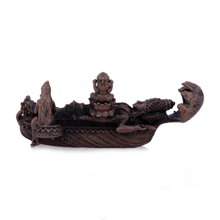 Sri Ranganathar with Lakshmi Statue - 1 x 2.75 Inches | Copper Idol for Pooja/ 65 Gms Approx