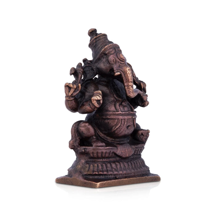 Ganesha Murti Statue - 1.5 x 1 Inches| Copper Idol/ Vinayaka Idol for Pooja/ 40 Gms Approx