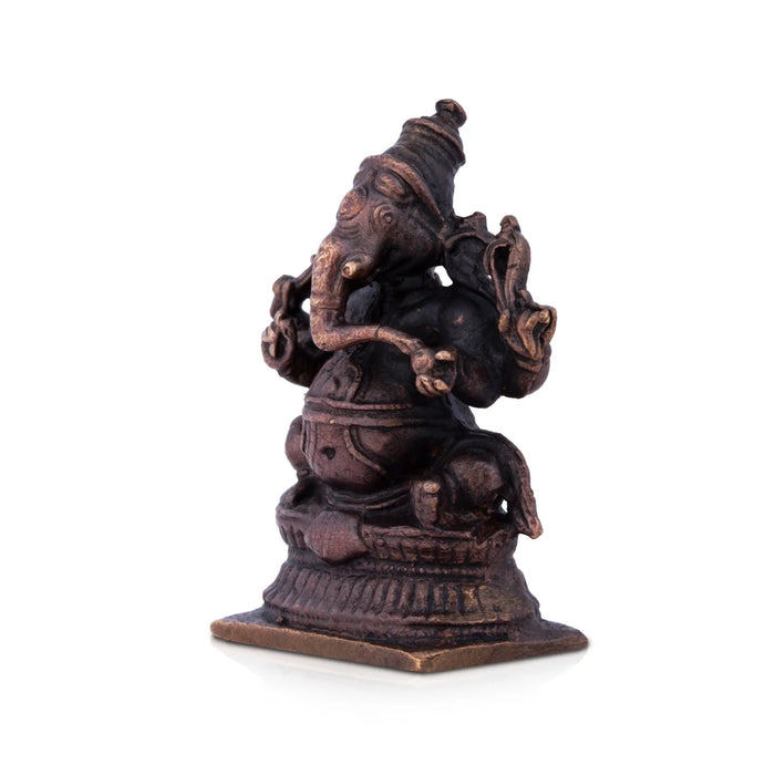 Ganesha Murti Statue - 1.5 x 1 Inches| Copper Idol/ Vinayaka Idol for Pooja/ 40 Gms Approx