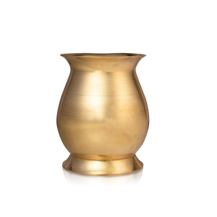 Brass Lota - 4.5 x 3.5 Inches | Kalash/ Pooja Pot/ Chombu for Home/ 220 Gms Approx