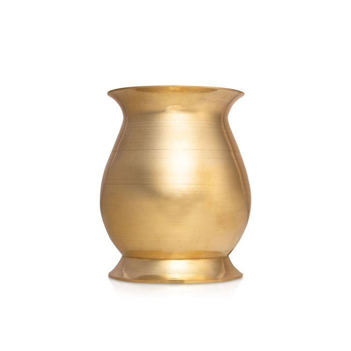 Brass Lota - 4.5 x 3.5 Inches | Kalash/ Pooja Pot/ Chombu for Home/ 220 Gms Approx