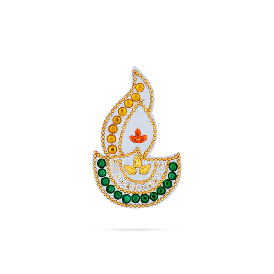 Acrylic Rangoli | Deep Design Kundan Stone Rangoli Design/ Muggulu Rangoli for Home Decor - Kolam & Rangoli