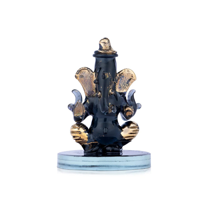 Ganesh Murti - 3 x 1.5 Inches | Ganpati Murti/ Crystal Statue/ Vinayagar for Home