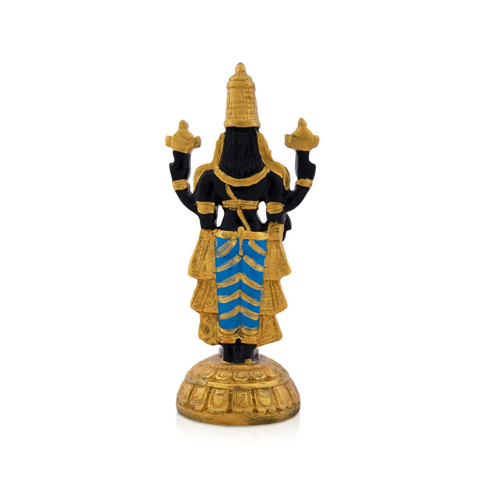 Balaji Murti - 8 x 3.25 Inches | Resin Balaji Statue/ Tirupati Balaji Idol for Pooja
