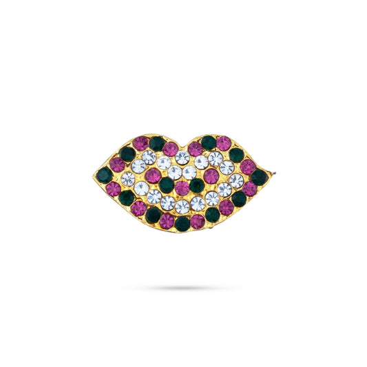 Amman Face Set | Multicolour Stone Face/ Stone Amman Face for Deity/ 15 Gms Approx - Head & Face Accessories