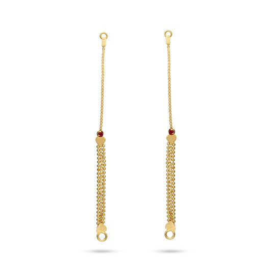 Mattal - 5 Inches | Ear Chain / Artificial Jewellery / Gold Polish Jewellery for Women - Ethnic Wear Accessories