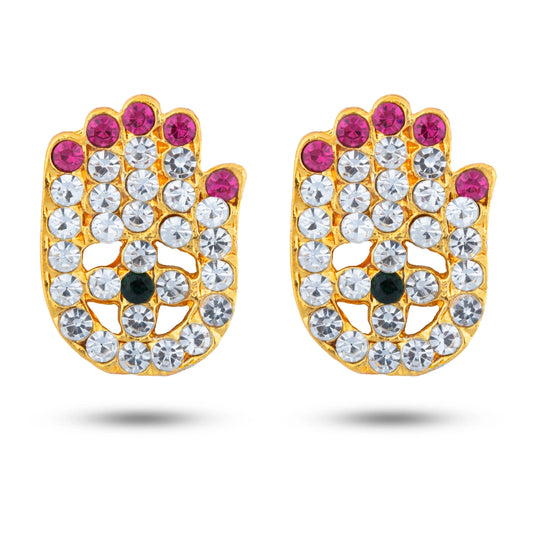 Stone Hastham - 1 x 0.5 Inches | Stone Hands/ God & Goddess Hand for Deity - Neck & Body Accessories