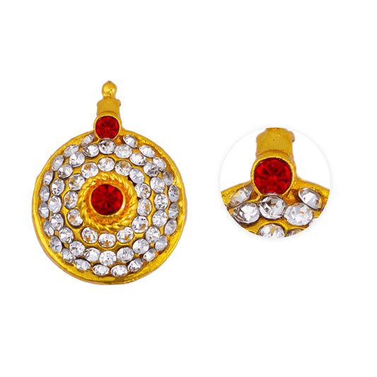 Stone Mangal Sutra Set - 1 x 0.75 Inches | Mangala Sutra/ Stone Pottu Thaali for Deity Decor - Neck & Body Accessories