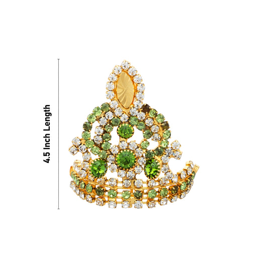 Buy Stone Half Kireetam . Half Crown Half Stone Mukut for Deity Decor online at Giri ISKCON collection