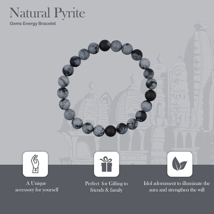 Snowflake Obsidian Bracelet - 2.5 Inches | Gemstone Bracelet/ Crystal Jewellery for Men & Women