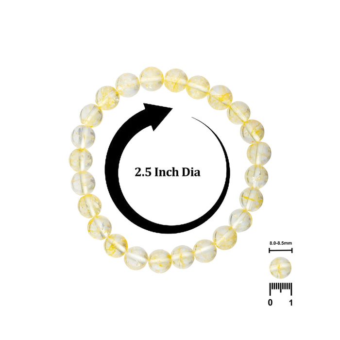 Citrine Bracelet - 2.5 Inches | Crystal Bracelet/ Gemstone Bracelet for Men & Women