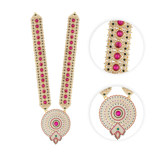 Stone Haram - 22 Inches | Stone Jewellery for Deity - Neck & Body Accessories
